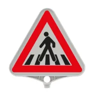 Plastov (PPC) dopravn vstran znaka Pechod pro chodce FLOMA - 39 x 39 cm - zvtit obrzek
