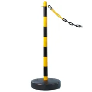 �erno-�lut� plastov� sloupek - pr�m�r 3,9 cm, v��ka 90 cm