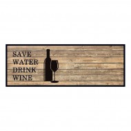Kuchysk prateln koberec FLOMA Save water drink wine - 50 x 150 x 0,5 cm - zvtit obrzek