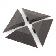 Hnd plastov rohov njezd pro terasov dladice Linea Combi - 4,8 cm - 4 ks