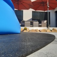 Gumov ochrann tlumc kruhov podloka pod bazn, vivku FLOMA PoolPad - prmr 303 cm 