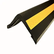 �erno-�lut� gumov� ochrana roh� zd�, st�n s ocelovou v�stuhou FLOMA WP80 - 100 cm x 10 x 1