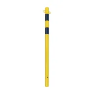 �erno-�lut� ocelov� parkovac� sloupek s oky - 6 x 120 cm