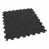 Černo-bílá gumová modulová puzzle dlažba (střed) F