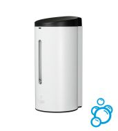 B�l� kovov� bezdotykov� d�vkova� m�dla (p�na) Donner ROUND - objem 700 ml