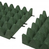 Zelená gumová certifikovaná dopadová dlažba FLOMA V100/R75 - 50 x 50 x 10 cm - zvětšit obrázek
