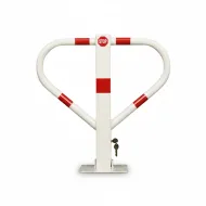 B�lo-�erven� ocelov� parkovac� sloupek Butterfly - 55 x 60 cm