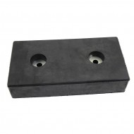 Gumov doraz na rampu s integrovanou ocelovou podlokou FLOMA T50CH - 50 x 25 x 10 cm