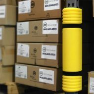 �lut� plastov� ochrana reg�l� (chr�ni�) pro stojiny reg�l� 60-85 mm McCue - 12,6 x 55 cm