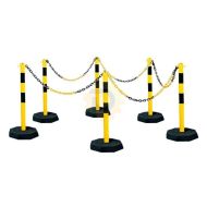 �erno-�lut� ocelov� vymezovac� sloupek (sada) - 100 cm - zv�t�it obr�zek