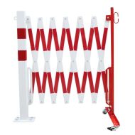 B�lo-�erven� sloupkov� mobiln� z�brana - 4 x 1,05 m