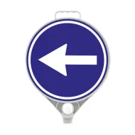 Plastov (PPC) dopravn vstran znaka Pikzan smr jzdy zde vlevo FLOMA - 28 x 28 cm - zvtit obrzek