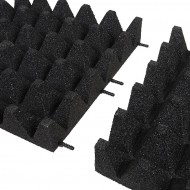 Černá gumová certifikovaná dopadová dlažba FLOMA V100/R75 - 50 x 50 x 10 cm - zvětšit obrázek