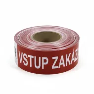 B�lo-�erven� vyty�ovac� p�ska POLICIE �R - VSTUP ZAK�Z�N - 500 m x 7,5 cm - zv�t�it obr�zek
