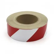 B�lo-�erven� prav� reflexn� v�stra�n� p�ska - 45 m x 5 cm - zv�t�it obr�zek