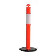 �erveno-b�l� plastov� parkovac� sloupek - 10 x 115 cm