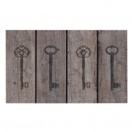Venkovní čistící vstupní rohož FLOMA Residence Keys - délka 45 cm, šířka 75 cm a výška 0,9 - zvětšit obrázek
