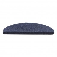 Modr kobercov plkruhov nlap na schody Riva - 22 x 65 cm