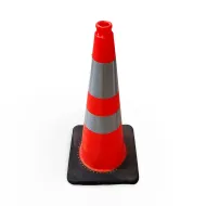 Oran�ov� plastov� (PVC) reflexn� ku�el s gumov�m podstavcem FLOMA CF93 - 36 x 36 x 90 cm