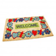 Kokosov vstupn roho Welcome - Cheerful - 75 x 45 x 1,7 cm