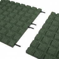 Zelen gumov certifikovan dopadov dlaba FLOMA V30/R15 - 50 x 50 x 3 cm - zvtit obrzek