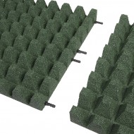 Zelená gumová certifikovaná dopadová dlažba FLOMA V65/R50 - 50 x 50 x 6,5 cm - zvětšit obrázek
