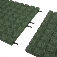 Zelen gumov certifikovan dopadov dlaba FLOMA V40/R15 - 50 x 50 x 4 cm - zvtit obrzek