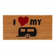 Kokosov vnitn istc vstupn roho FLOMA Ruco I love my trailer - 25 x 50 x 1,5 cm