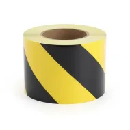 �erno-�lut� lev� reflexn� v�stra�n� p�ska - 45 m x 10 cm - zv�t�it obr�zek