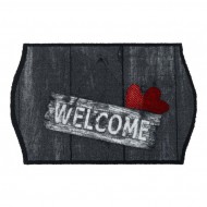 erno-ed vnitn istc prateln vstupn roho FLOMA Welcome Hearts - 50 x 75 x 0,8 cm - zvtit obrzek