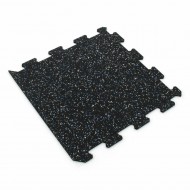 erno-blo-modr podlahov guma (puzzle - okraj) FLOMA FitFlo SF1050 - 47,8 x 47,8 x 0,8 c