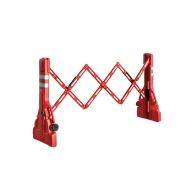 B�lo-�erven� plastov� mobiln� z�brana - 220 x 110 cm