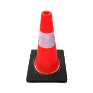 Oran�ov� plastov� (PVC) reflexn� ku�el s gumov�m podstavcem FLOMA CF93 - 28 x 28 x 45 cm