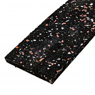 Černo-bílo-červená gumová soklová podlahová lišta FLOMA FitFlo IceFlo - 200 x 7 x 0,8 cm - zvětšit obrázek