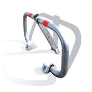 St��brn� ocelov� parkovac� z�brana - 85 x 45,5 cm