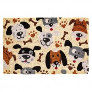 Kokosov vnitn istc vstupn roho FLOMA Ruco Happy Dogs - 40 x 60 x 1,5 cm - zvtit obrzek