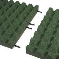 Zelená gumová certifikovaná dopadová dlažba (V65/R28) FLOMA - 50 x 50 x 6,5 cm - zvětšit obrázek