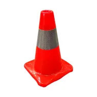 Oran�ov� plastov� (PVC) dopravn� reflexn� ku�el FLOMA CF46 - 21 x 21 x 30 cm