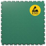 Zelen� PVC vinylov� z�t�ov� dla�ba Fortelock Industry ESD - 51 x 51 x 0,7 cm