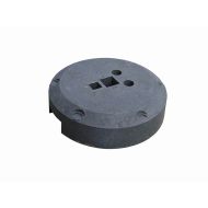 �ern� plastov� kulat� podstavec pod dopravn� zna�ky - 49 x 12 cm