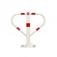 B�lo-�erven� ocelov� parkovac� sloupek Butterfly - 55 x 60 cm