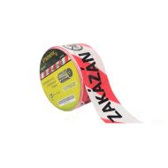 �erveno-b�l� LDPE vyty�ovac� p�ska VSTUP ZAK�Z�N - 250 m x 7,5 cm - zv�t�it obr�zek