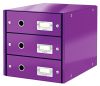 Zsuvkov box Leitz Click-N-Store 3 zsuvky - purpurov