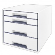 Stolní kostka Leitz WOW 4 zásuvky - šedá - zvětšit obrázek