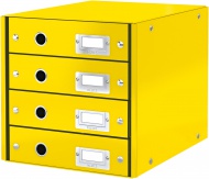 Zsuvkov box Leitz Click-N-Store 4 zsuvky - lut