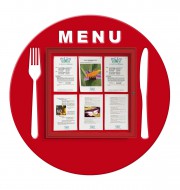 Vitrna restauran kruhov Menu-6 x A4 - zvtit obrzek