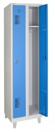 Kovov atn sk 2-dveov 190x50x50 cm noky modr